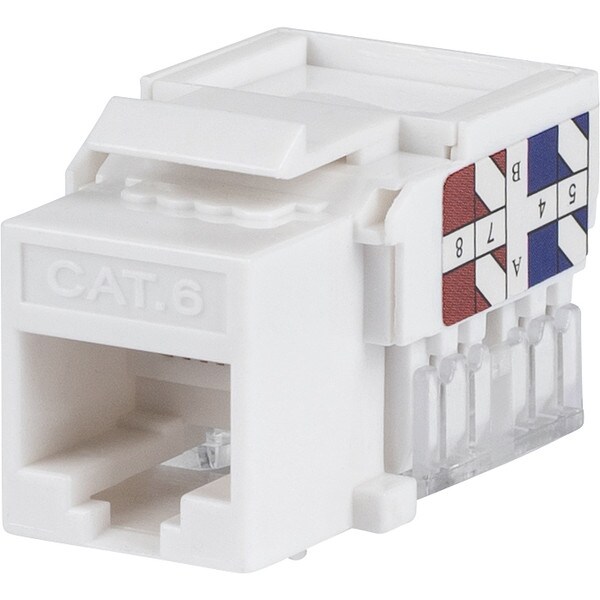 Main product image for Cat 6 White Keystone Jack Punch Down 150-815